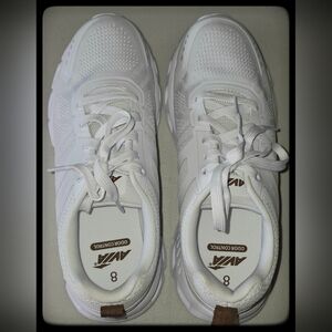 AVIA Women Air Athletic Shoes Odor Control Running Sneaker White Comfort Size 8